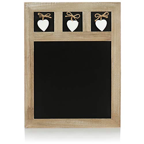 COM-FOUR® Tableau mémo - tableau à craie à suspendre - tableau décoratif à écrire - 40 x 30 cm (01 pièce - 40 x 30 cm)