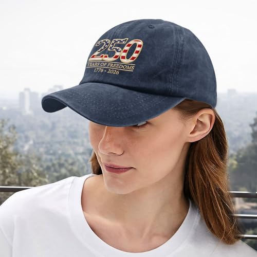 Image of US 250TH Anniversary Hat 250 Years of Freedoms 1776-2026 Baseball Hat Funny