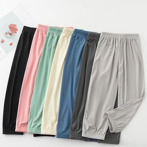 Toddler Kids Thin Sweatpants Unisex Midweight Poly Pants Solid Causal Sweat Pants Elastic Waist Athletic Pants3