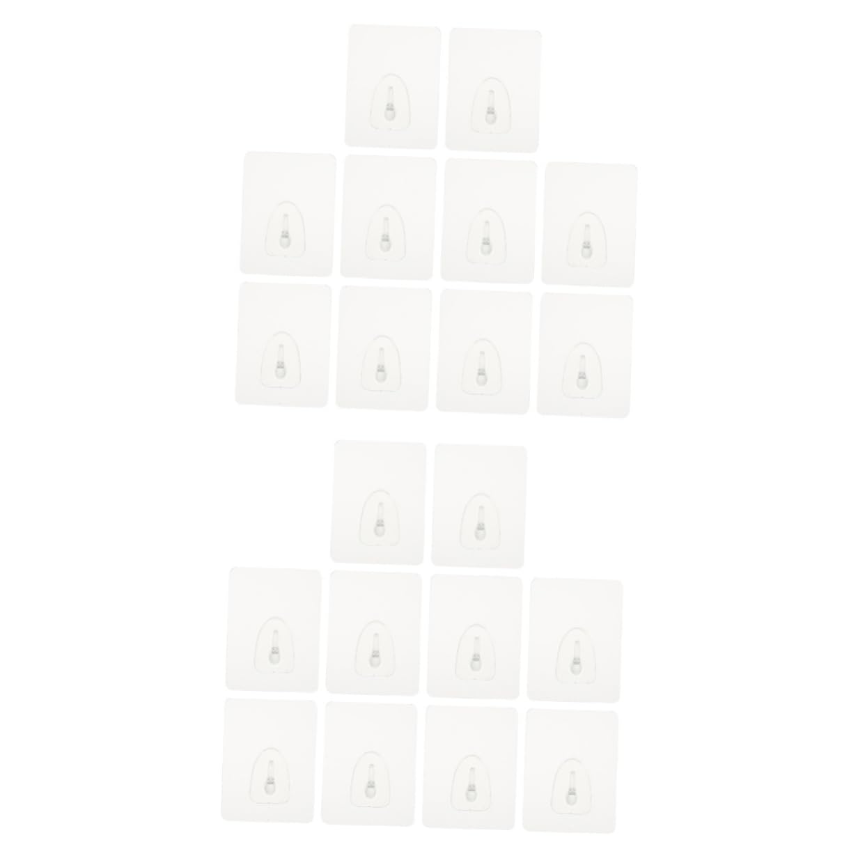 Support fort non-trace transparent en lot de 20 adhésifs muraux