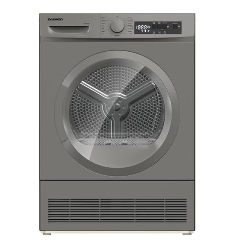 DAEWOO 8kg Front Load Dryer Condenser Tumble Dryer 15 Preset Modes Anti Crease Function Iron Dry Baby Care Rust Resistant Zinc Coated Steel Drum DCD-8S15P Made in Turkey- 1Year Warranty