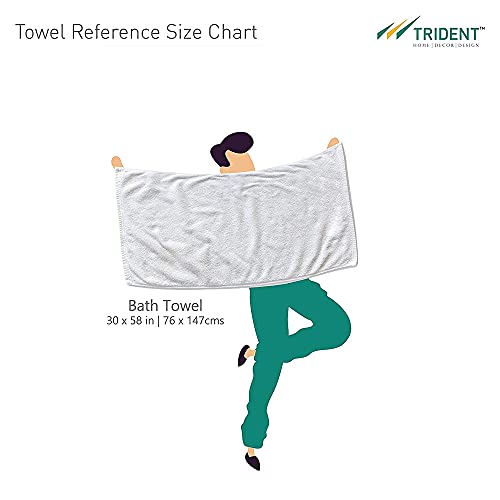 Trident Bath Towels, 100% Cotton Towels For Bathroom, Super Soft, Shower Towels, Bathroom Towels With Higher Absorbency And Lower Lint, Pack Of 2 Large Bath Towels, 500 Gsm Project 360 (Teal) #TOP7