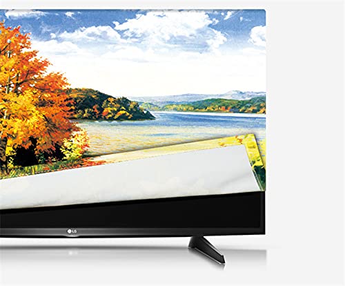 Generico Custodia Protettiva TV Impermeabile 19 "- 80" 22 pollice da pollici 75 cover decorativo per schermo TV PC pittura paesaggio albero mare impermeabile verde blu(32")