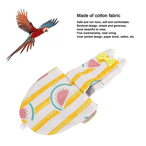 Bird-Diapers-Birds-Flight-Suit-Diapers-Beautiful-Cotton-Washable-Safe-for-Parakeet-CockatielXS-Number-Watermelon