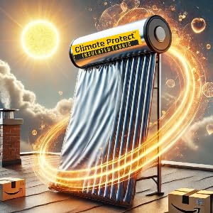 Image of Solar Heater Protection Cover - 97% Heat Shield | 8x8 ft Double-Layer Insulation Sheet with Straps | Prevents Solar Tube Cracks & Heat Damage | Boosts Efficiency & Durability 8 x 10 feet