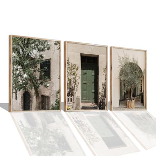 RIJDOJLK Italy Wall Art Set of 3, Olive Tree Canvas Art Prints, 12"x16" Unframed, Living Room, Bedroom, Office