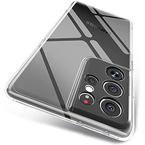 X-level Crystal Clear Samsung Galaxy S21 Ultra Case, [Oxygen Series] Soft Slim Fit Transparent Protective TPU Silicone Bumper Airbag Phone Case Cover for Samsung S21 Ultra 5G - Clear Cover