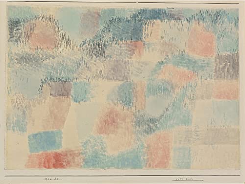 Poster Paul Klee Rote Erde toile 58 x 90 cm pour decorer un grand mur vide facilement