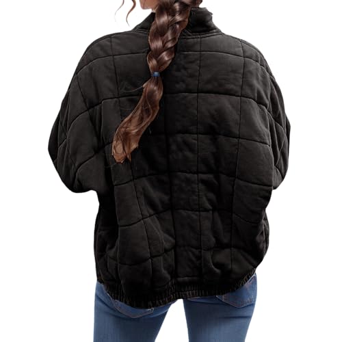 Canbebig Cozy Black Quilted Jacket for Women – Lightweight, Stylish, and Perfect for Winter Adventures! - Image 3