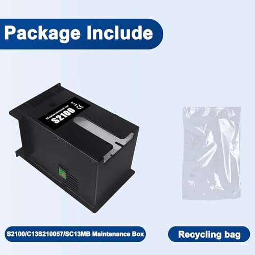 Image of S2100 / SC13MB Ink Maintenance Tank Box with Chip for SC-F530 / F531 / T3130 / T5130 /SC-T3150 / 3150N / T5150 / T5150N / Surecolor SC-F570 T3170 Printers (S2100 C13S210057 SC13MB Maintenance Box)