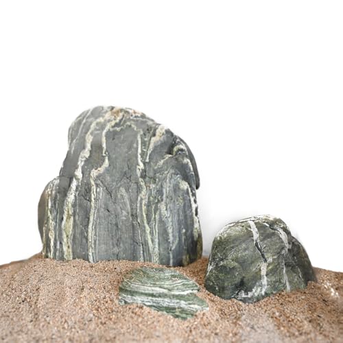Image of Aquarium Rocks Green River Rocks 10lb Fish Tank Rocks Natural Smooth Stones & Pebbles for Aquascaping Landscaping Models Terrariums and Amphibian Enclosure(4-8inch /3Pcs)