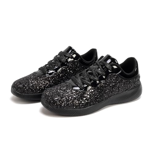 Women's Glitter Sneakers Shoes Lightweight Tennis Shoes Metallic Sequin Walking Shoes2