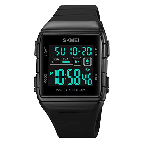 Image of Gosasa Unisex Digital Sports Watch - Multifunction, 50M Waterproof, Silicone Strap, Stopwatch, Alarm, Countdown, Dual Time Zones for Men and Women