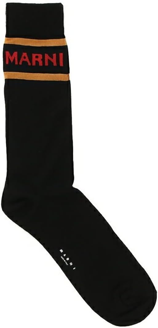 [マルニ] 靴下 コットン・ナイロン ミッドカーフソックス ブラック メンズ SKZC0088Q1 UFC137 00N99 BLA