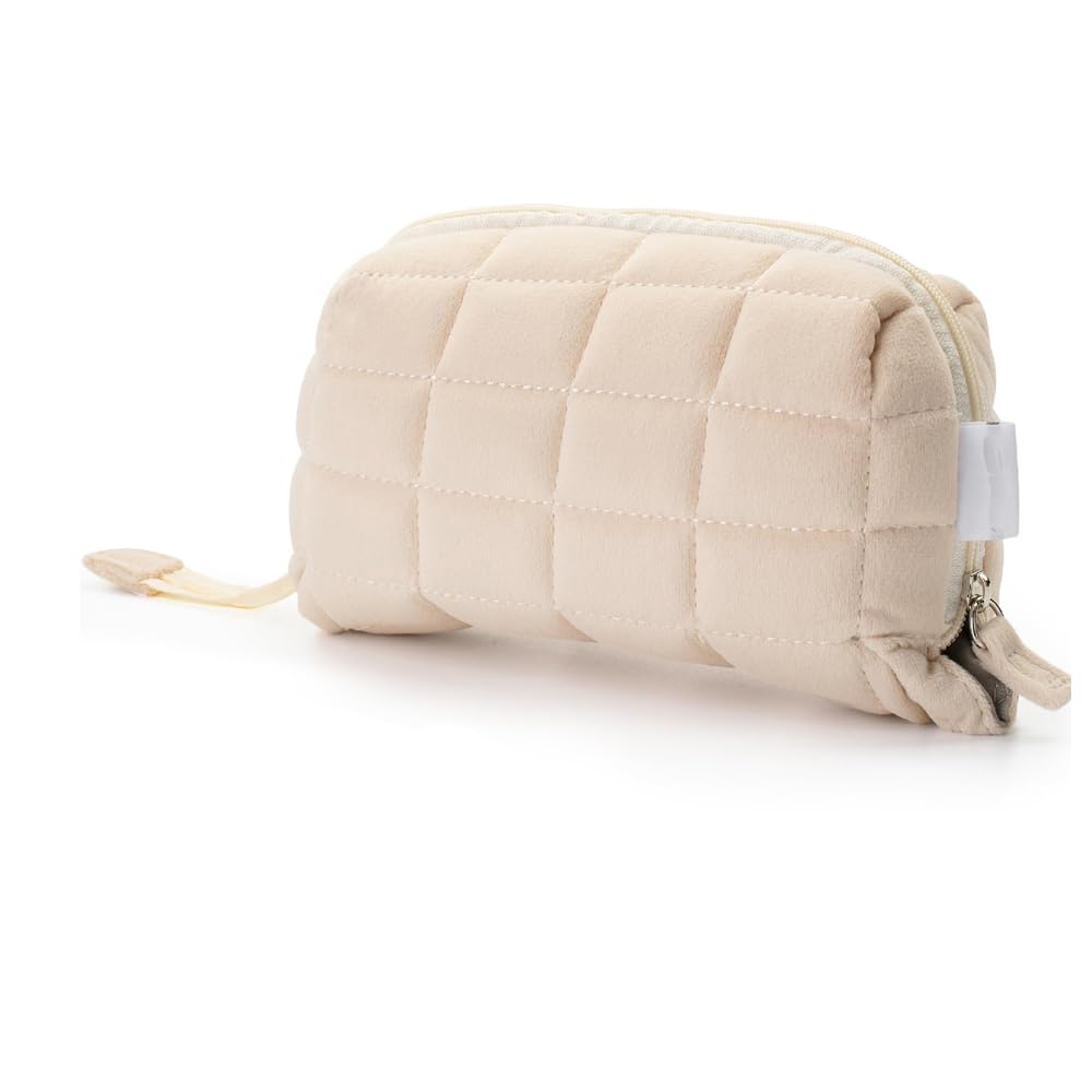 Azonee Large Capacity Pillow Pencil Case, Beige Pen Pouch, Plain pencil case, Soft and Durable Pencil Bag for School, College, and Makeup Essentials