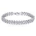 Zealmer Shoopic Cubic Zircon Tennis Bracelet Crystal Hand Chain for Women (white2)