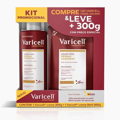 Kit Varicell Nanointense 300g + 300g Refil Pele Normal Alívio par...