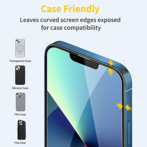 Image of UNBREAKcable Shatterproof Tempered Glass Screen Protector for iPhone 13 Mini [3-Pack] [99.99% HD Clear] [Easy Installation Frame] [9H Hardness] [Bubble Free] for Apple 13 Mini 5.4''