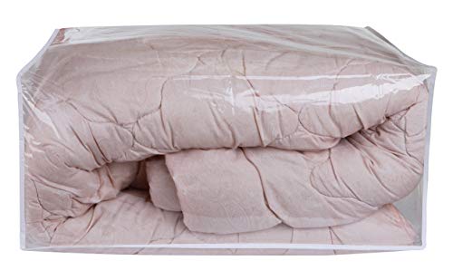 Diclavus Set Of 2 With Handles, Zippered Clear Vinyl Storage Bags 24X20X11 Inch, Organizer For Clothes, Space Saver Pvc Comforter Clear Storage Bags For Blanket, King Size Pillows,Linen Storage. #TOP4