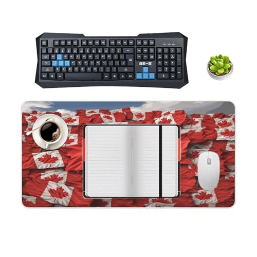 Canadian Flag Mouse Pad grande de caucho antideslizante miniatura 4