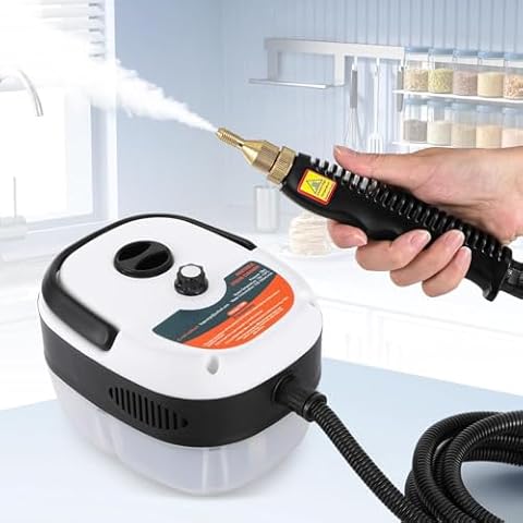 Hapyvergo 2500W Handheld Steam Cleaner High Pressure Steamer for Cleaning for Grout Tile Hand Held Portable Steamer Cleaner for Car Auto Small Mini Power Cleaning Steamer High Heat for Home Cover