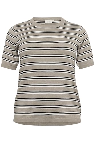 KAFFE CURVE Damen Strickpullover KClizzy Kurzarm