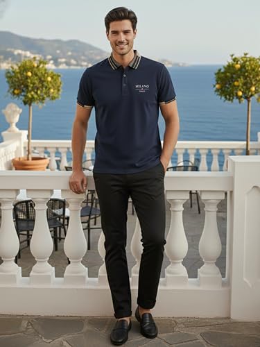 Image of VastraVibes Men's Polo T Shirt | Smart Casual Stylish Top | Slim Fit Trendy Wear | Travel Office Party | Premium Men's Fashion