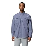 Columbia Men's PFG Bahama II Long Sleeve Fishing Shirt, New Moon, XX-Small
