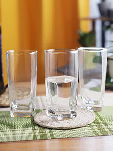 Ocean Plaza Tumbler Set 320ml , Set of 6, Transparent, Glass