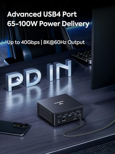 Image of MINISFORUM Mini PC UM690L Slim AMD Ryzen 9 6900HX Micro Computer 32GB RAM 1 TB SSD, Radeon 680M Graphics HDMI|DP|USB4 Triple Video Output, 2.5G LAN | WiFi6E | BT5.3 Desktop Computer