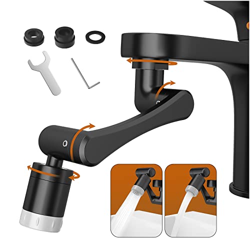 SAMODRA Aireadores de grifos Grifo Cocina,1440° Aireador de Grifo, Ajustable 2 modos, Adaptador grifo cocina, Difusor Grifo Cocina Grifo Universal con Filtro de Salpicaduras de 2 Modos Cover