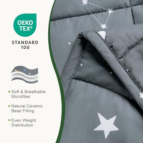 Image of Sivio Weighted Lap Blanket 2lb, Small Cute Lap Pad, Soft Cooling Heavy Blankets, Washable Weighted Throw Blanket for Nap Sleep, 19 inchx21 inch-2lb, Grey Sky