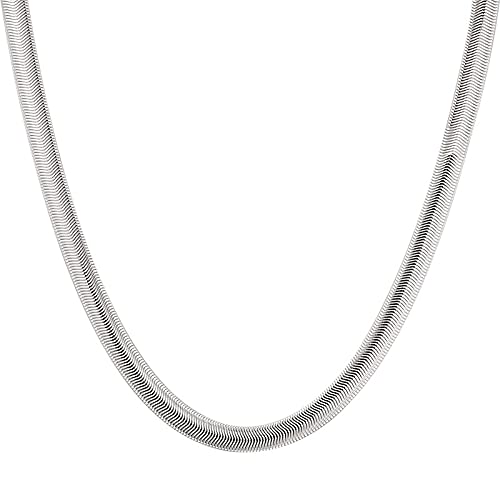 Collier chaîne serpent souple en maille 6mm pour homme et femme