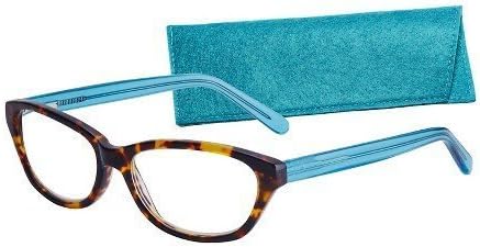 ICU Catalina Tortoise Front Blue Cat Eye Reading Glasses (3.00) (+1.75)