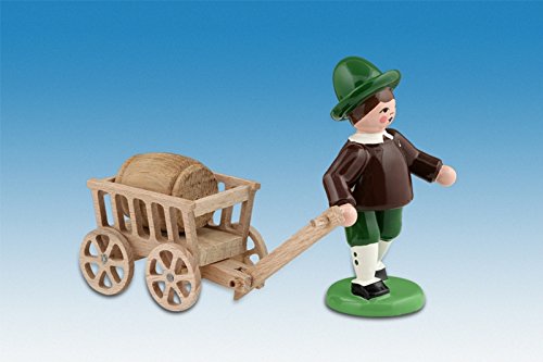 Figurine en bois Rudolphs Schatzkiste avec voiture main