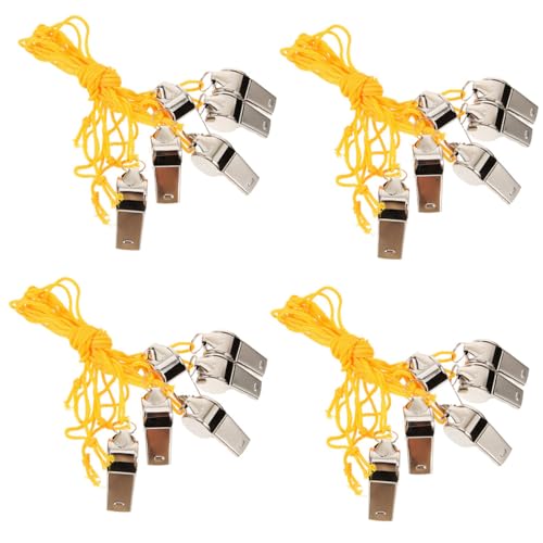 Silbatos deportivos 24 pcs VOSAREA de acero inoxidable miniatura 1