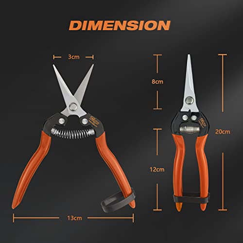 Zegos 7" All-Metal Trimming Scissors With 3" Long Blades For Leaves And Bud Cutting, Pruning Snips Garden Scissors For Vine Cutting, Plants And Herb Trimming (1 Pack) #TOP5