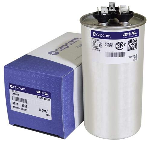 27L866 70 + 10 uf MFD 440 Volt VAC - Replacement Round Run Capacitor