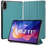 Hianjoo Xiaomi Redmi Pad 2 対応 ケース 11インチ タブレットケース Xiaomi Redmi Pad 2 対応 カバー スタンド機能付き オートスリープ機能 全面保護ケース 耐衝撃 擦り傷防止 - ミントグリーン