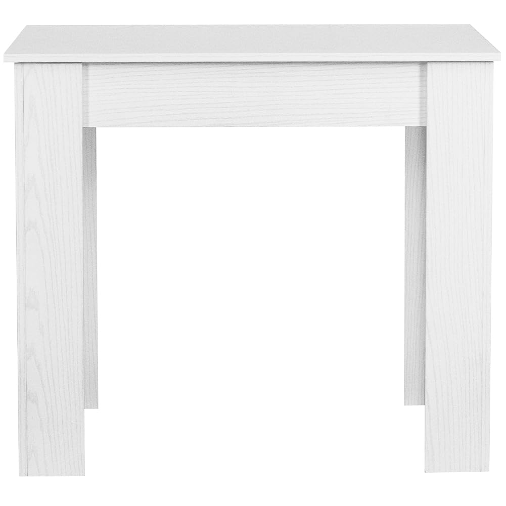Shally Dogan Tavolo Allungabile Sala da pranzo Bianco da 90 x 60 cm a 120 x 60 cm, Design Moderno, Estensibile Salvaspazio, Ideale per Sala Pranzo, Soggiorno, Cucina, Arredamento (Bianco Frassinato)