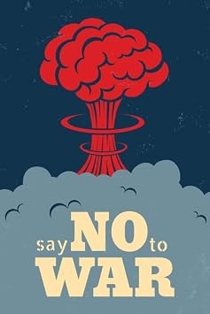 Character Poster, Landscape Poster Atomic Bomb Mushroom World War War Clouds Explosion Illustration Poster A4 Size 21x30cm
