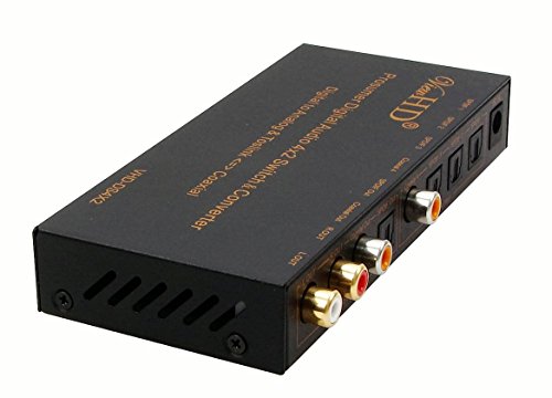 Viewhd Prosumer Digital Audio 4X2 Switch & Converter | 2Ch Stereo Digital To Analog Audio Converter | Bi-Directional Toslink To Coaxial Digital Audio Converter | Vhd-Ds4X2 #TOP2