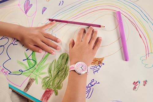 Flik Flak Girl Kids Watch Casual Pink Bio-sourced Water Resistant Quartz in My Bag4
