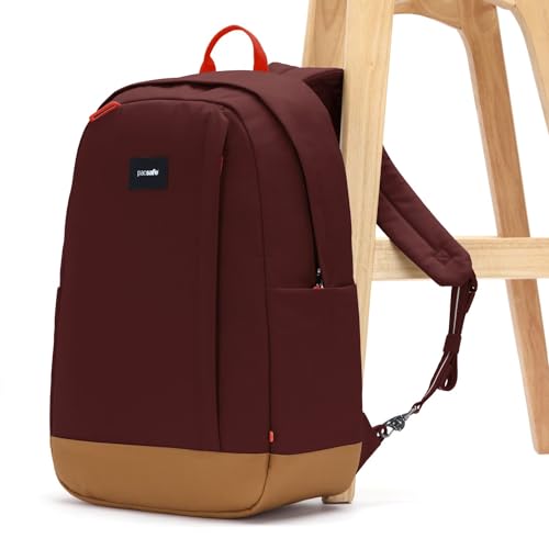 Image of Pacsafe GO 25L Anti Theft Backpack, Garnet Red