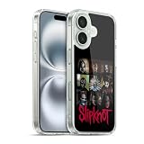 Head Case Designs Officially Licensed Slipknot Blocks Key Art Gel Case [Military Grade Protection] Compatible with Apple iPhone 16 and Compatible with MagSafe