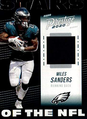 2020 Panini Prestige Stars of the NFL #18 Miles Sanders Game Used Jersey (Green) Philadelphia Eagles NFL Football Trading Card