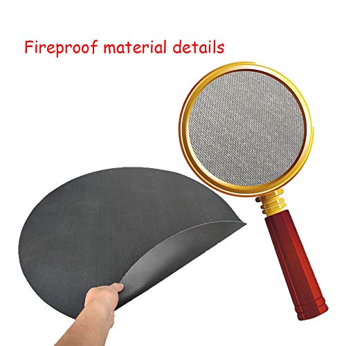 Fireproof Chimineas Mat For Deck,Protection Grill & Patio Fire Pit Pad Hearth Rug, Fireproof Mat, Deck Protector For Wood Burning Fire Pit, Gas Fire Pit, Charcoal Grill (39 Inch) #TOP2