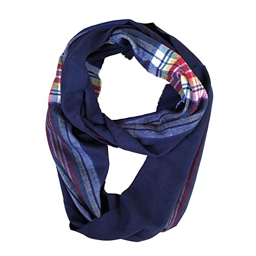 Unisex Women's Stylish Plaids & Check Cashmere Winter Infinity Cowl Scarf