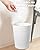 UUJOLY Small Bathroom Trash Can Wastebasket, Plastic Garbage Bin Container Basket for Bathrooms, Laundry Room, Kitchens, Offices, Kids Rooms, Dorms, White, 1.8 Gallon/2 Pack