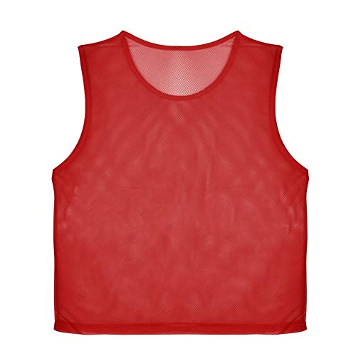 Pacote Com 12 Coletes de Treinamento de Scrimmage de Futebol, Malha Respirável para Equipe Esportiva